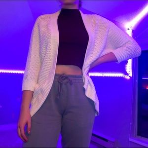 White Knit Cardigan